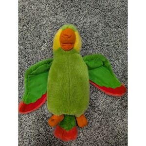 Amazon Parrot Plush Hand Puppet 10" Bird Green Red Yellow‎